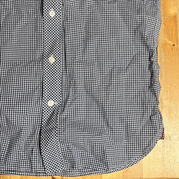 Fred Perry Navy and White Checkered Button Down Shirt - Picture 2 of 9
